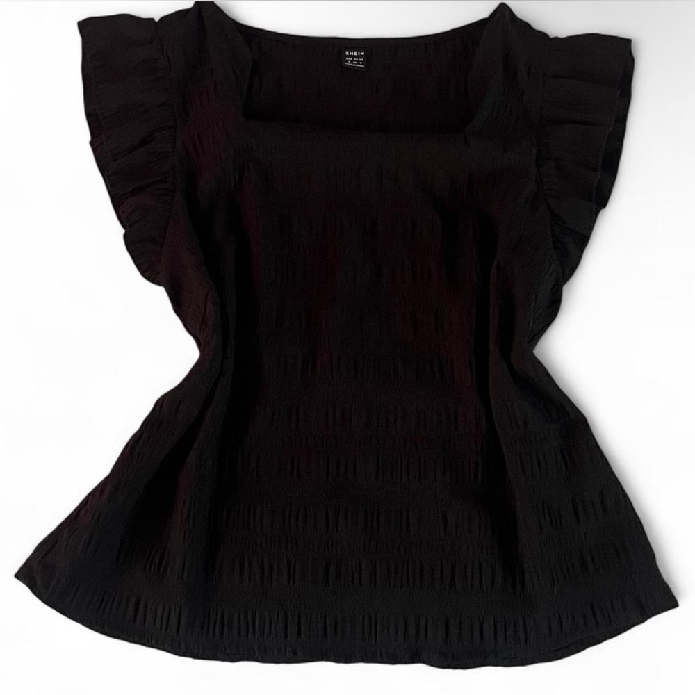 Target Black Flutter Sleeve Blouse